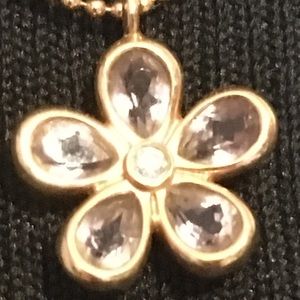 Tiffany & Co amethyst flower gold necklace